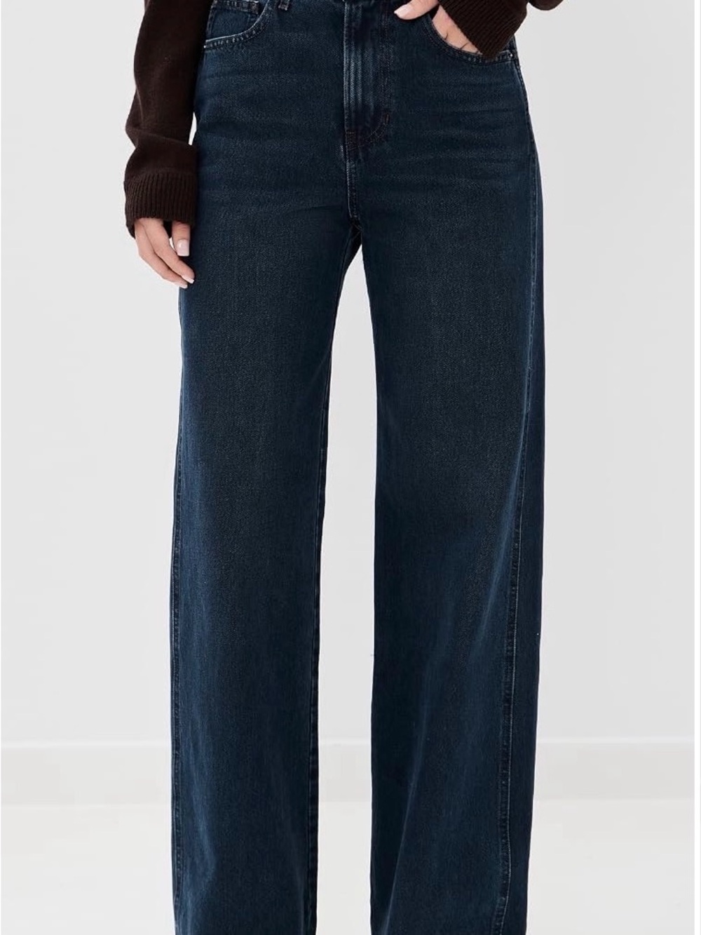 Veronica Beard Black High-Rise Straight Jeans